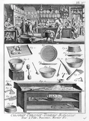 Cocinero, pastelero, proveedor, vendedor de carne asada, ilustración de la 